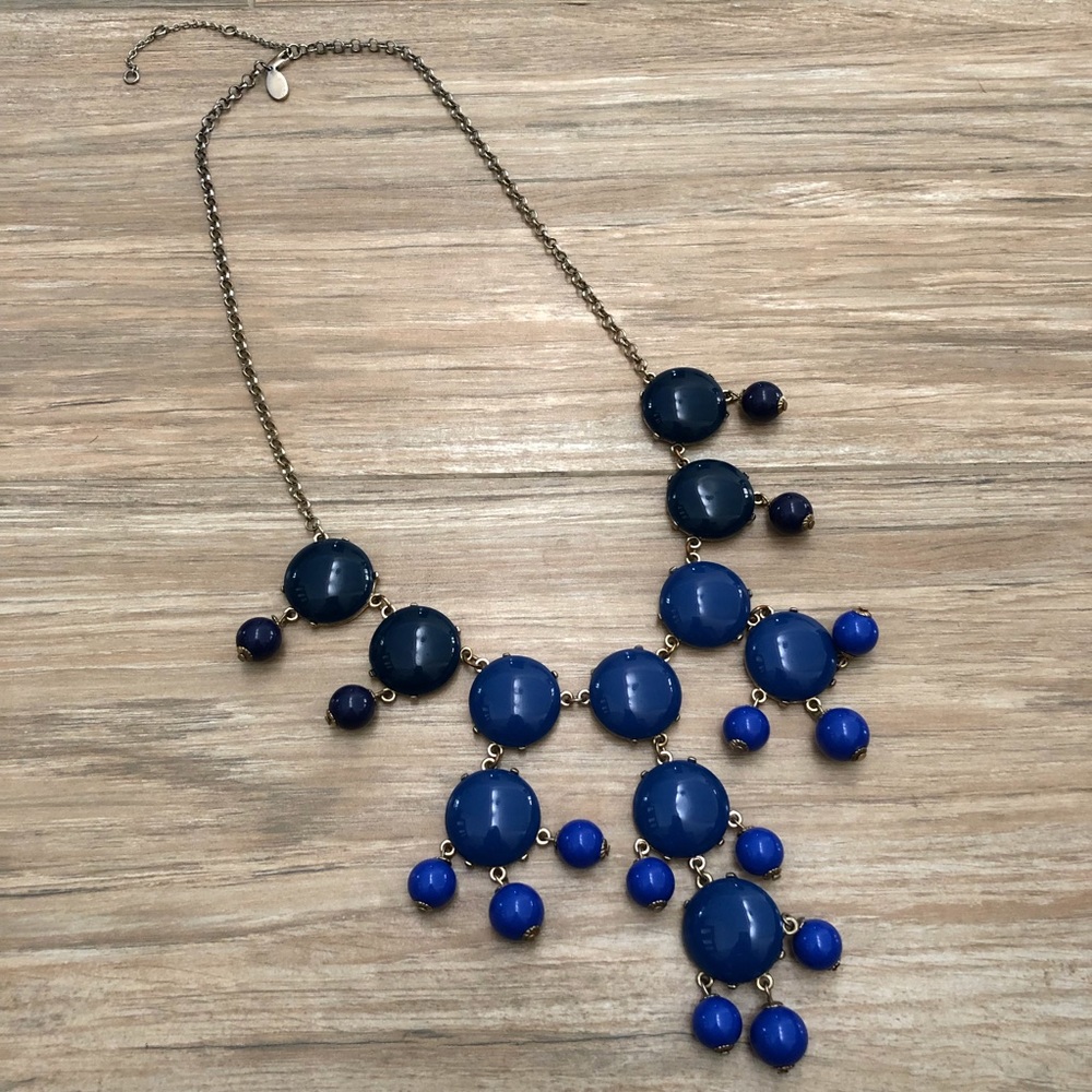 ILY COUTURE Two-Tone Blue Bubble Necklace
